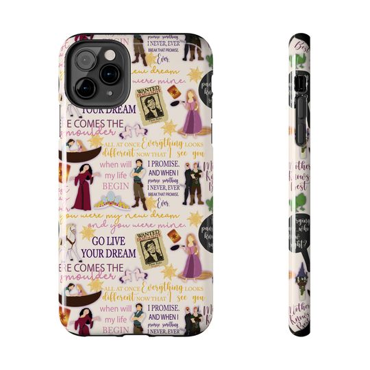 Tangled Princess Rapunzel Inspired Phone Case Gift Inspired Fan Art Movie Disneyland Magic Kingdom World Iphone Lanterns Gothel Flower