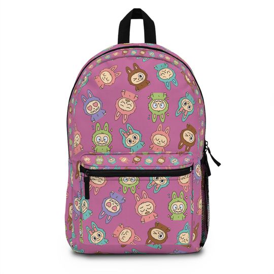 Labubu Colorful Backpack for School, Cute Labubu Book Bag for Kids