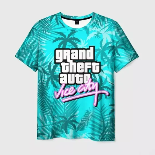 2024 New Grand Theft Auto Vice City GTA5 Printed T-shirts 3D Hawaiian Style Unis