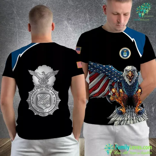 Custom Air Force Security Forces Defender Badge Military Air Force 3D shirt