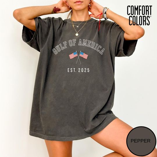 Comfort Colors Gulf of America T-Shirt, 4th of July Tee, USA Flag Patriotic Shirt, Independence Day Tee, American Patriot Shirt