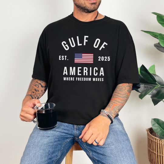 Comfort Colors Gulf of America Shirt, Patriotic Republican Tee, Independence Day USA Shirt