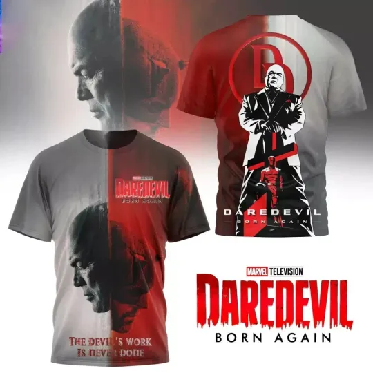 Daredevil Born Again The Devil Work Is Never Done 3D T-Shirt
