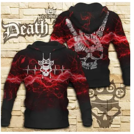 Five Finger Death Punch 3d Hoodie Hoodie 3d - all printed, hot 2025
