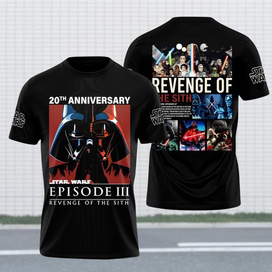 Revenge Of The Sith Aesthetic Shirt, Star Wars Movie Shirt Women, Darth Vader Unisex Tshirt, Starwars 20th Anniversary Shirt