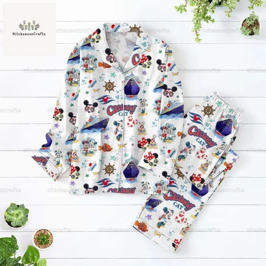 Disney Cruise Pajamas Set, Mickey And Minnie Steamboat Shirt, Disneyworld Shirt,