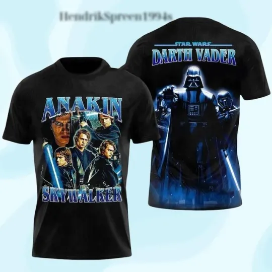 Anakin Skywalker 3d Shirt, Star Wars Darth Vader Fan Tee, Jedi to Sith Evolution