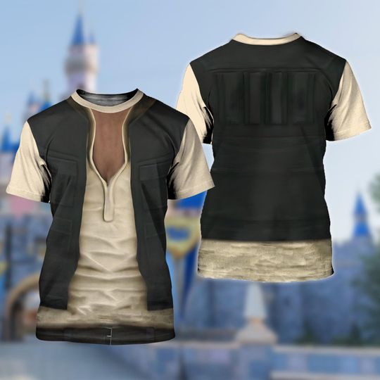 Star Wars Fictional Movie Character Halloween Costume For 3D Shirt, Han Solo Cosplay Men Women Shirt, Halloween Gift For Friend