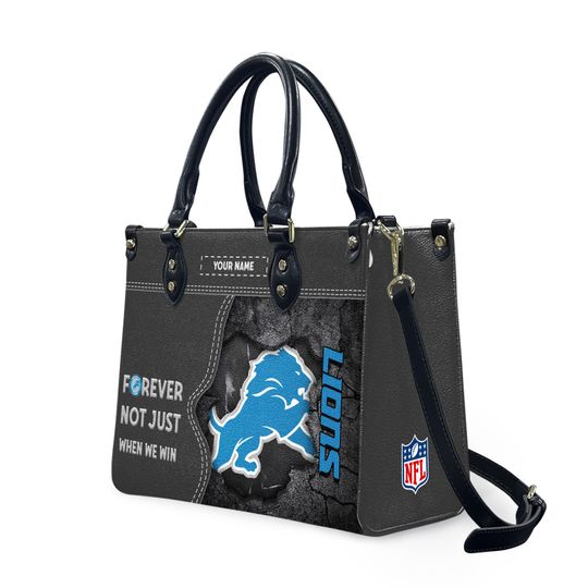Discover Personalized Detroit Football Team Lionss Leather Handbag Gift