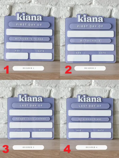 Ultimate Acrylic First Day of School Sign|Personalized School Sign|Back to School Photo Prop|Custom First & Last Day School Board