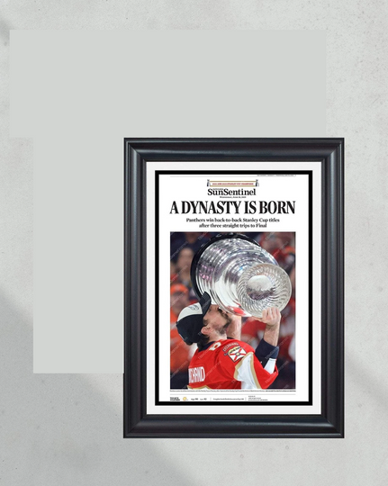 Florida Panthers 2024 & 2025 Stanley Cup Champions Collector’s UnFramed Newspaper Style