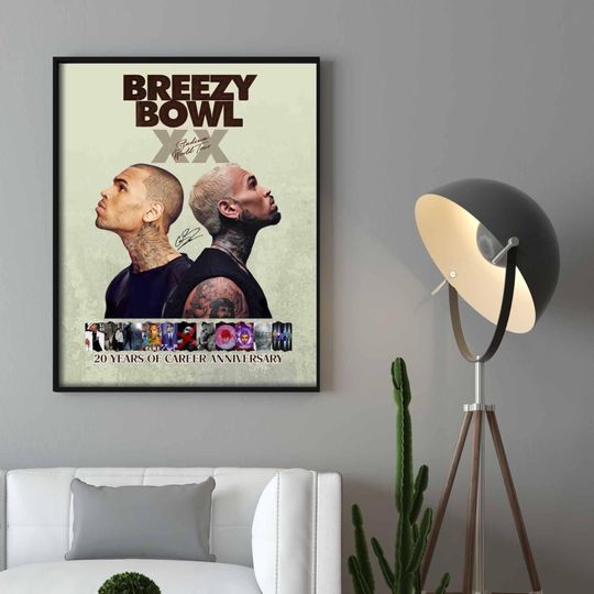 Chris Brown Breezy Bowl 2025 Printable Poster | Vertical Wall Art | Concert Fan Art | Music Poster