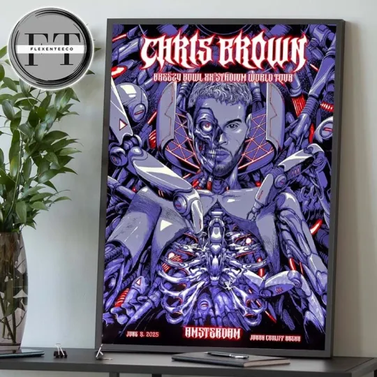 Chris Brown Breezy Bowl XX Stadium World Tour Poster - June 8, 2025