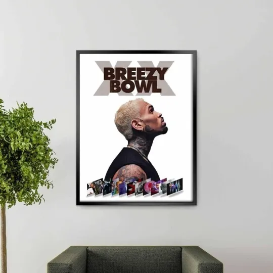 Chris Brown Breezy Bowl Poster - Wall Art Concert Fan Art