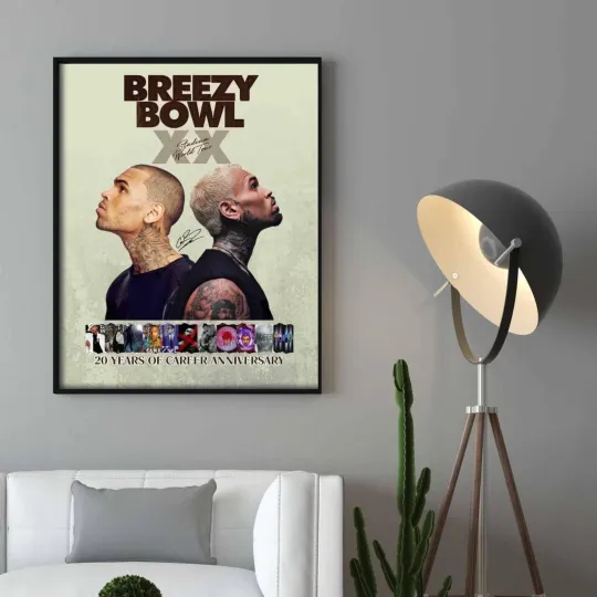 Chris Brown Breezy Bowl 2025 Poster - Vertical Wall Art Fan Art