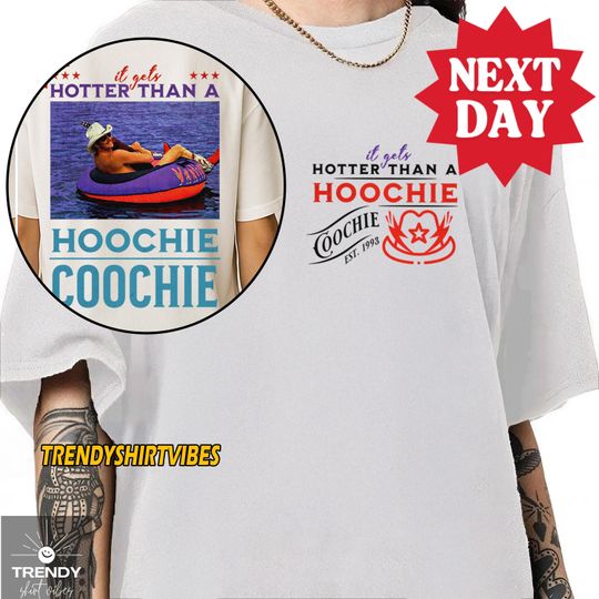 Hotter Than A Hoochie Coochie 90s Country Music T-Shirt for Women, Trendy Summer Vacation Tee, Perfect Gift for Country Music Lovers
