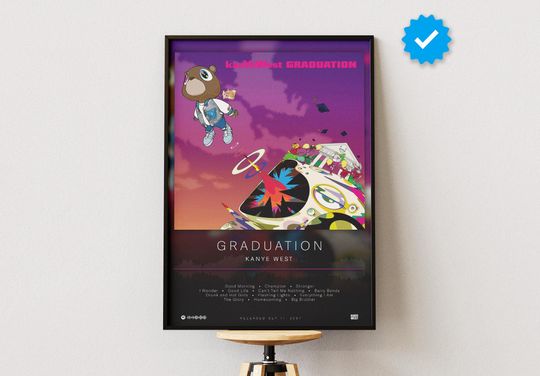 Kanye West Poster | Graduation Poster | Album Poster Prints | Wall Decor Posters | Album Cover | Rap Music Poster
