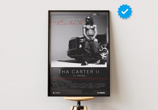 Lil Wayne Poster | Tha Carter II Poster | Album Poster Prints | Wall Decor Posters | Album Cover | Rap Music Poster