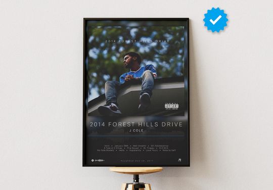 J Cole Poster | 2014 Forest Hills Drive Poster | Album Poster Prints | Wall Decor Posters | Album Cover | Rap Music Poster