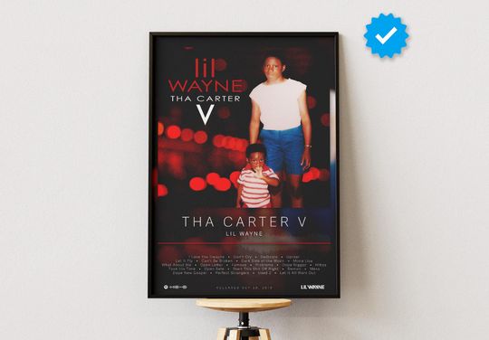 Lil Wayne Poster | Tha Carter V Poster | Album Poster Prints | Wall Decor Posters | Album Cover | Rap Music Poster
