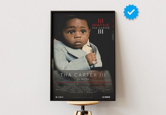 Lil Wayne Poster | Tha Carter III Poster | Album Poster Prints | Wall Decor Posters | Album Cover | Rap Music Poster