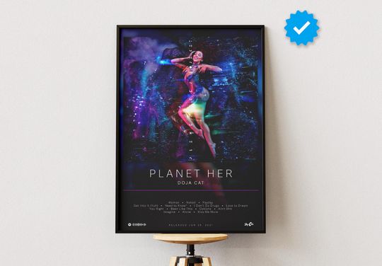 Doja Cat Poster | Planet Her Poster | Album Poster Prints | Wall Decor Posters | Album Cover | Rap Music Poster