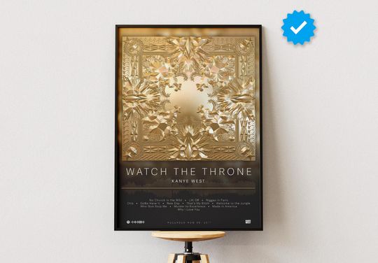 Kanye West Poster | Watch The Throne Poster | Album Poster Prints | Wall Decor Posters | Album Cover | Rap Music Poster