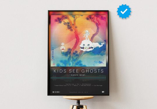 Kanye West Poster | Kids See Ghosts Poster | Album Poster Prints | Wall Decor Posters | Album Cover | Rap Music Poster