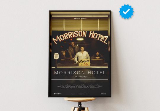 The Doors Poster | Morrison Hotel Poster | Album Poster Prints | Wall Decor Posters | Album Cover | Rock Music Poster