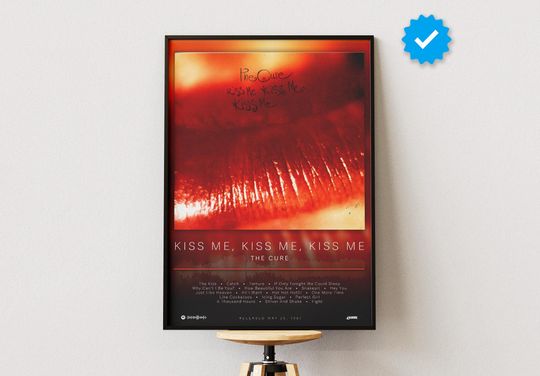 The Cure Poster | Kiss Me, Kiss Me, Kiss Me Poster | Album Poster Prints | Wall Decor Posters | Album Cover | Rock Music Poster