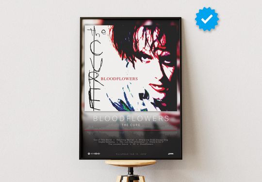 The Cure Poster | Bloodflowers Poster | Album Poster Prints | Wall Decor Posters | Album Cover | Rock Music Poster
