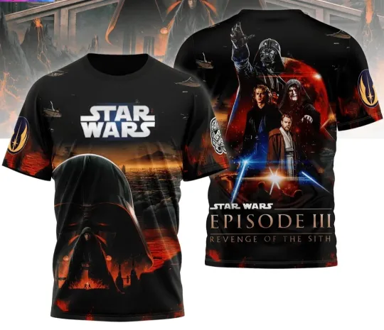Star-Wars Episode III Revenge Of The Sith 3D T-Shirt