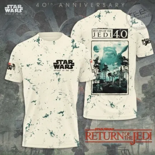 Star Wars Return of the Jedi 40th Anniversary 3D T-Shirt