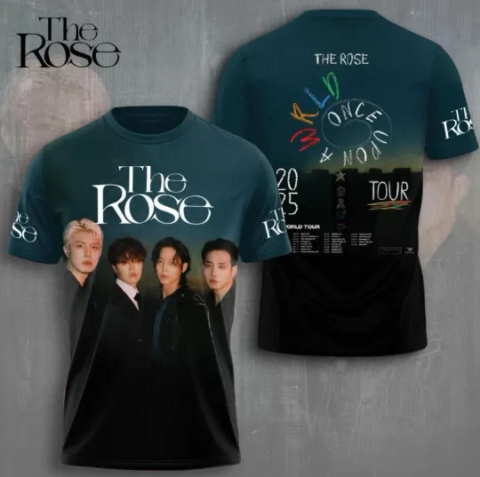 The Rose Band Once Upon A Wrld 2025 3D T-Shirt For Kpop Fans