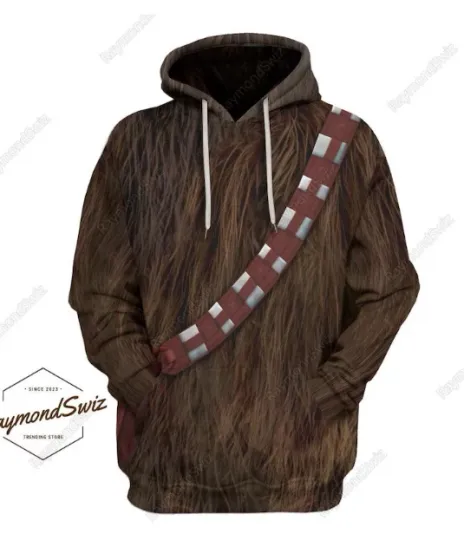 Chewbacca 3D HOODIE HALLOWEEN GIFT CHRISTMAS GIFT BEST PRICE OVER PRINT US SIZE