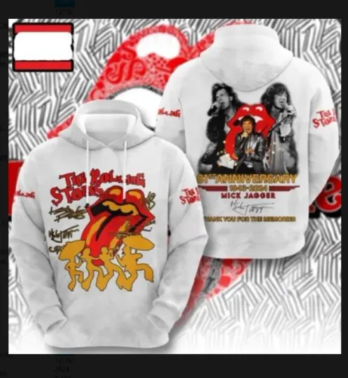 The Rolling Stones 81st Anniversary hoodie 3d- new 3d gift father gift 3D
