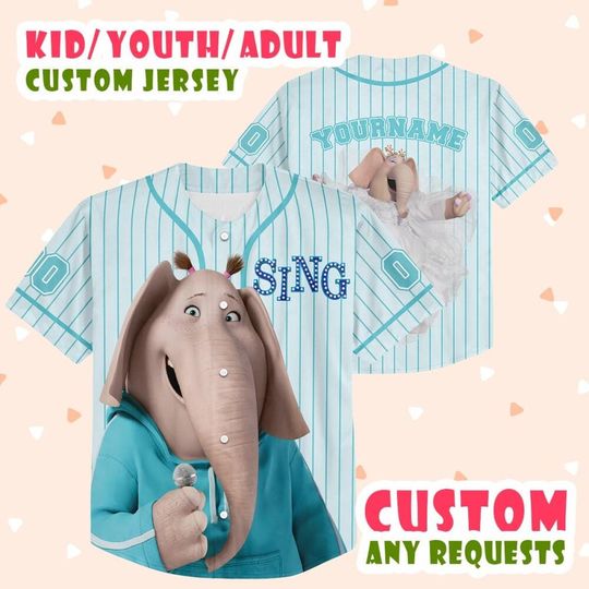 Sing Movie Cartoon Customized Jersey, Cartoon 2025 New Version, Sing Lovers Gifts For Fans