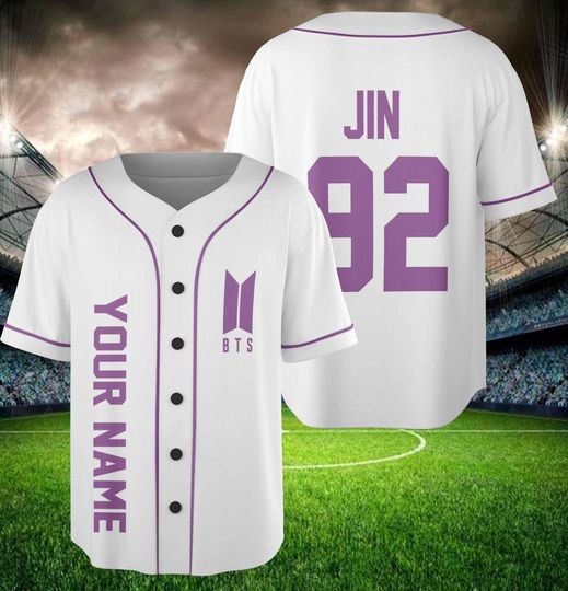 Personalized Jin BTS Baseball Jersey, RunSeokjin Ep Tour Shirt, Kim Seokjin Jersey Shirt, Kpop Merch, Army Friend Gift, Kpop Shirt
