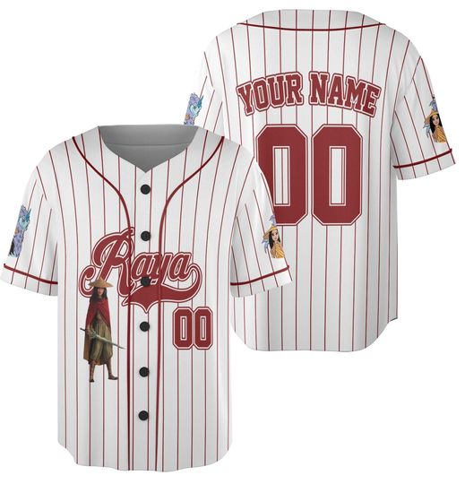 Personalized Raya and the Last Dragon Baseball Jersey, Custom Disney Raya Jersey Shirt, Disneyland Baseball Jersey, Birthday Gift