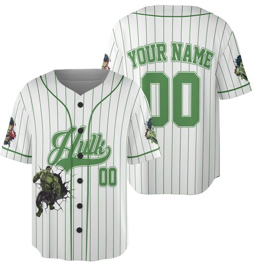 Personalized Marvel Hulk Up Bulk Up Baseball Jersey, Hulk Baseball Jersey Team, Superhero Jersey, Hulk Gift For Fan, Magic Kingdom Shirt
