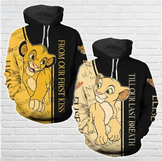 Custom Simba And Nala Couple 3D HOODIE HALLOWEEN GIFT CHRISTMAS GIFT BEST PRICE