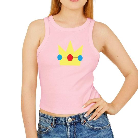 Princess Peach Crop Tank Top - Super Mario Shirt - Epic Universe - Universal Studios - Mario Women's Shirt