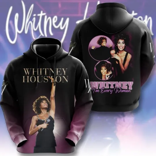 Cute Whitney Houston 3D hoodie gift for fan Whitney Houston HOT shirt