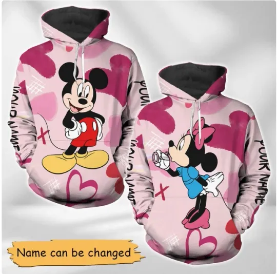 Custom Mickey And Minnie 3D HOODIE HALLOWEEN GIFT CHRISTMAS GIFT BEST PRICE