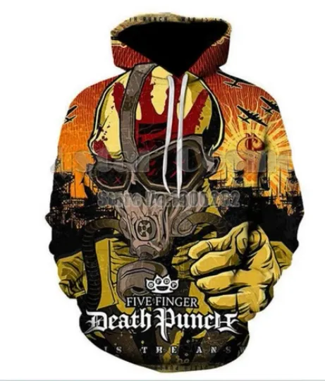 Five Finger Death Punch 3D Hoodie All Over Hoodie 3d - all printed