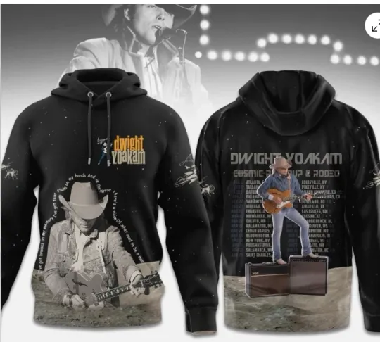 Dwight Yoakam Cosmic Roundup Rodeo Tour Hoodie 3d - all printed, hot 2025