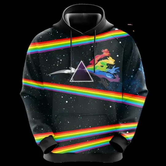 Pink Floyd The Dark Side of the Moon Graphic Rock Band All Over Print Hoodie 3D