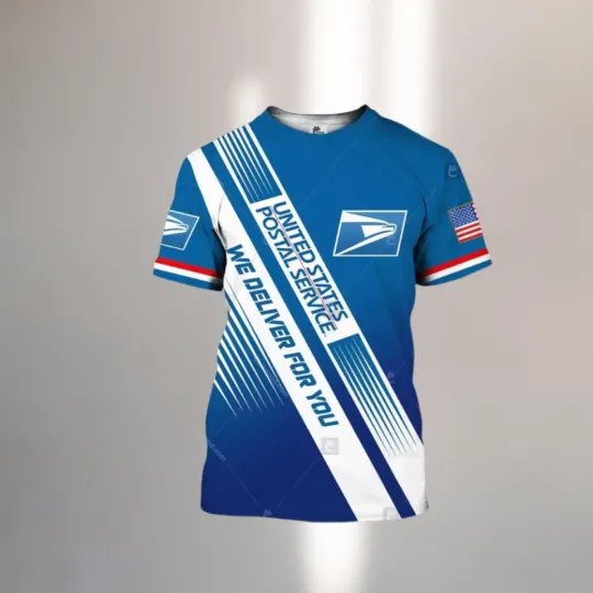 T-Shirt 3D All Over Printed Postal Service Funny American USA Unisex, Gift For Fans