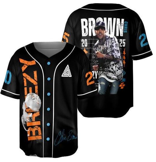 Music Tour Jersey, Chris Brown Breezy Bowl XX Tour Jersey, Chris Brown Album Jersey