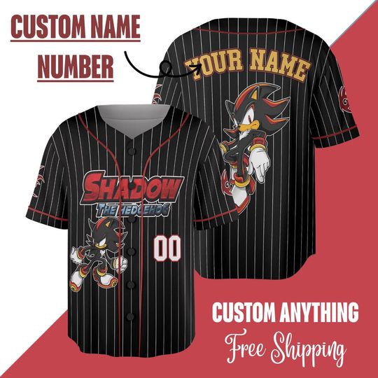Personalized Birthday Shadow Shirt, Sonic Jersey, Sonic Toddler, Birthday Sonic Shirt, Shadow The Hedgehog Badass Jersey Sonic Miles Tails
